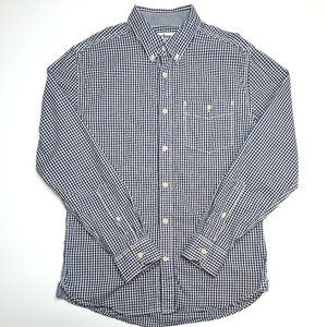 Urban Pipeline Long Sleeve Button-Up Shirt Navy White Checkered Men's Sz Small